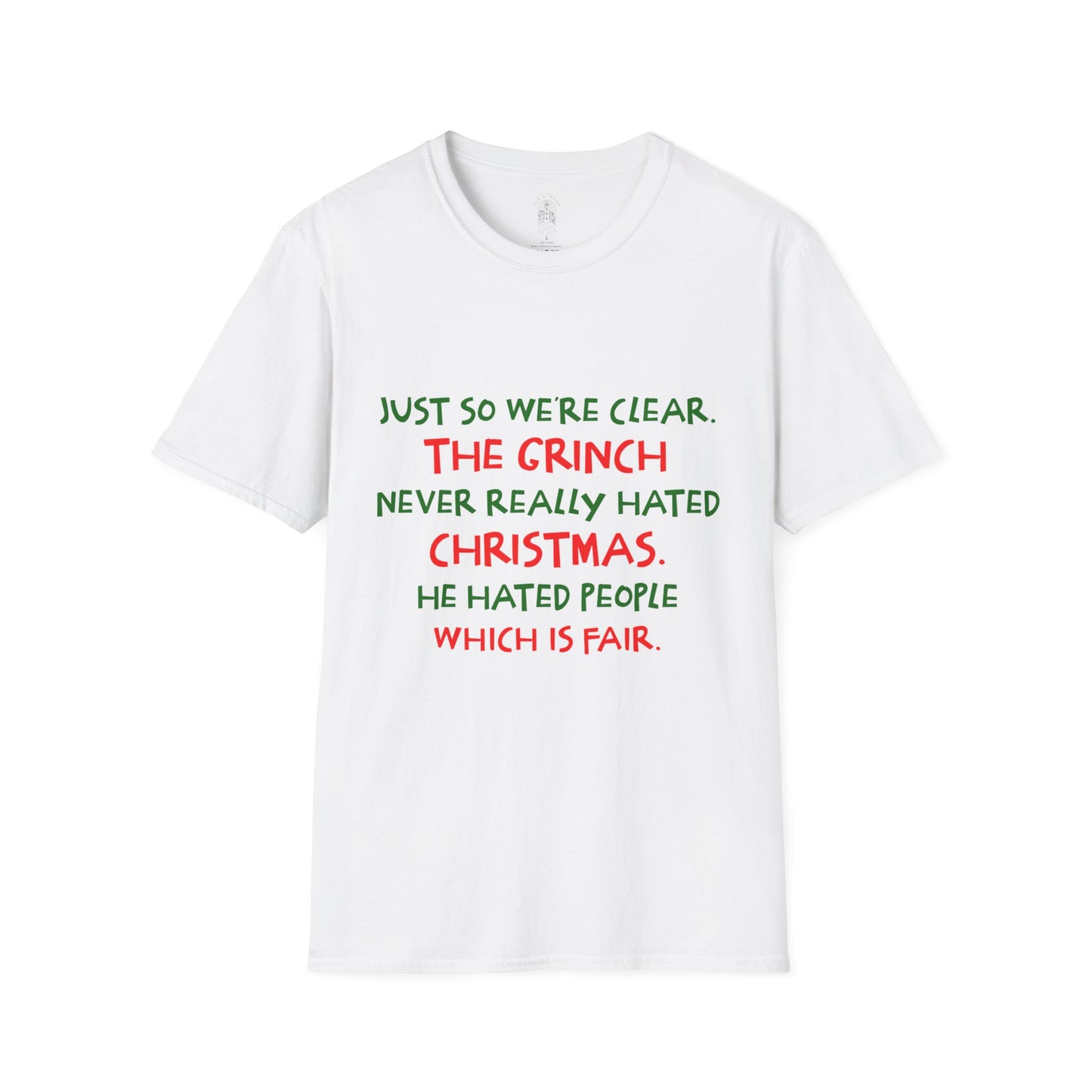 Grinch Hated People Funny Softstyle T-Shirt