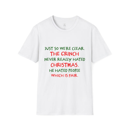 Grinch Hated People Funny Softstyle T-Shirt