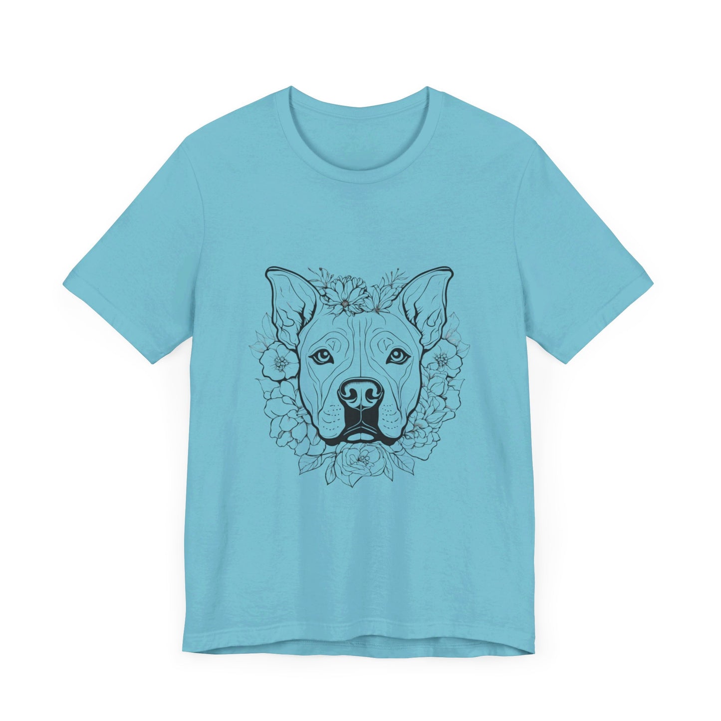 Dog Head Flowers Tee