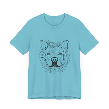 Dog Head Flowers Tee