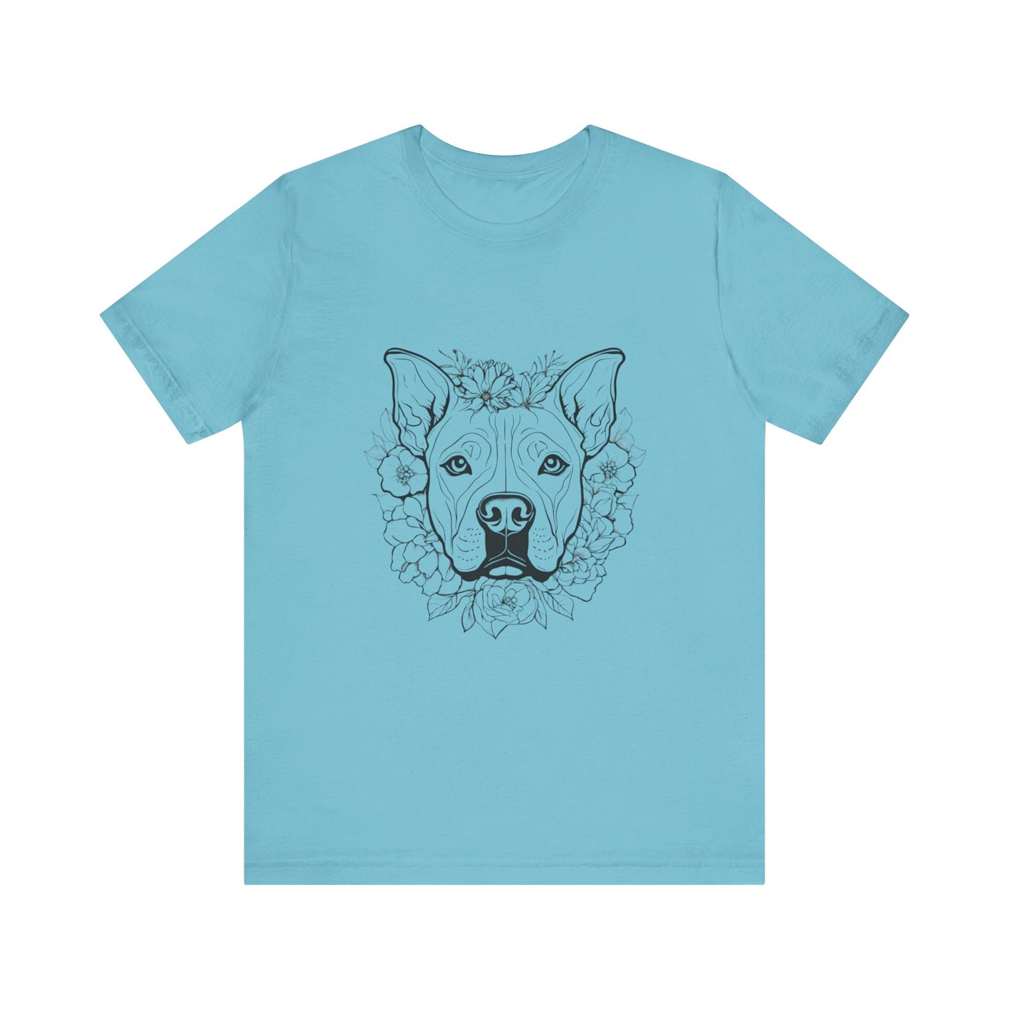 Dog Head Flowers Tee