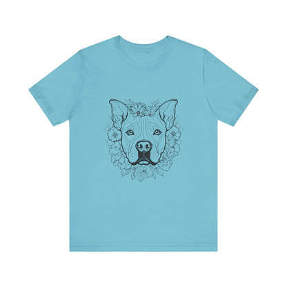 Dog Head Flowers Tee