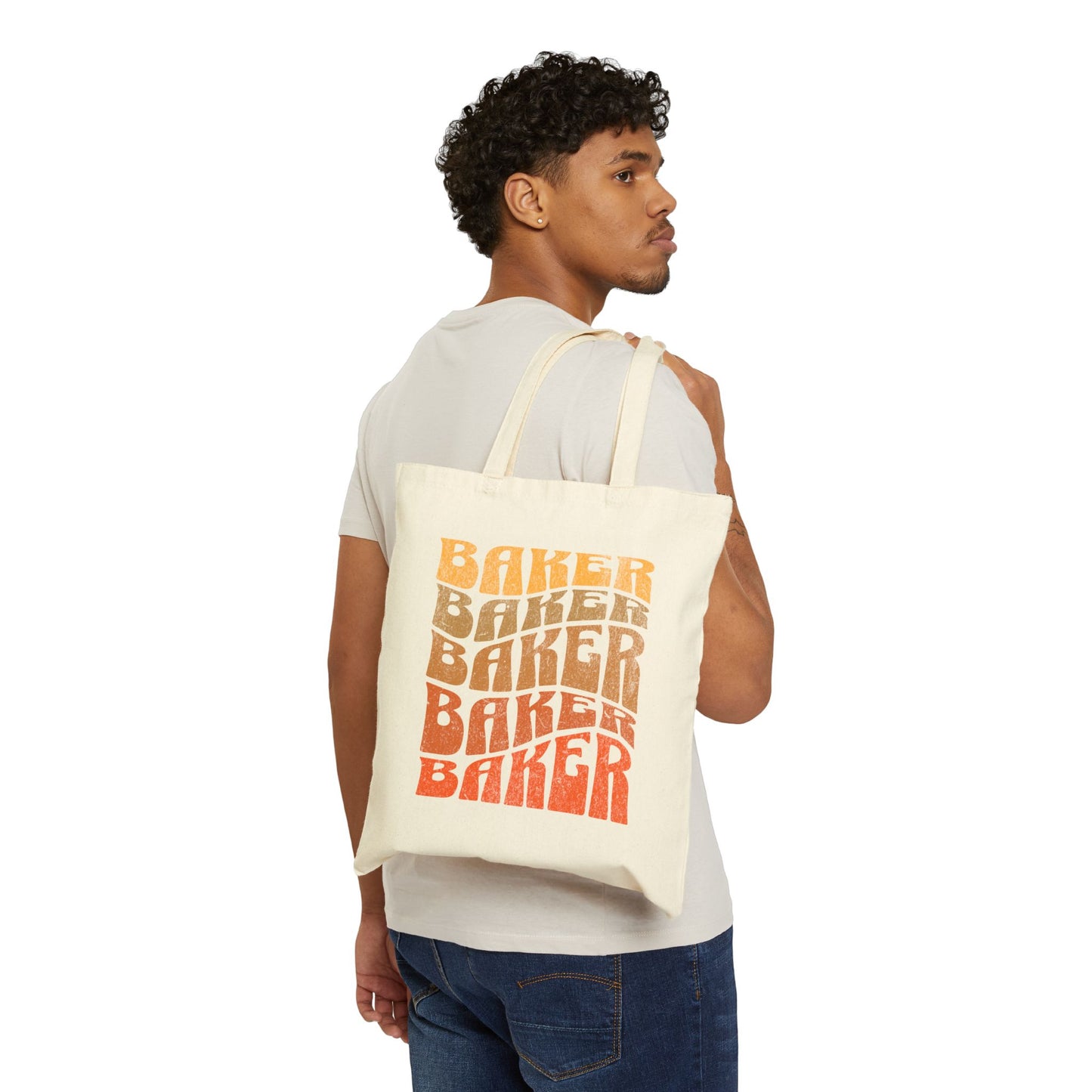 Ombré Baker (Orange) Canvas Tote Bag