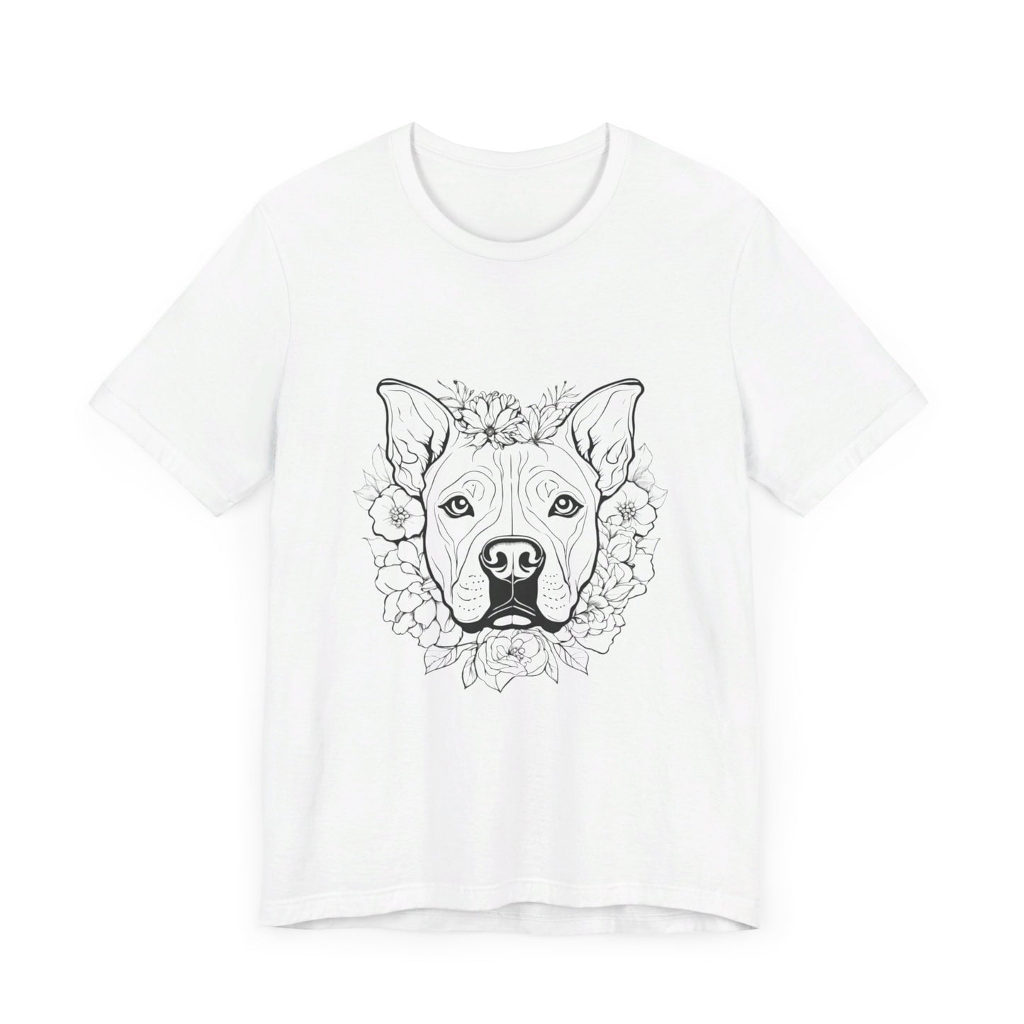 Dog Head Flowers Tee