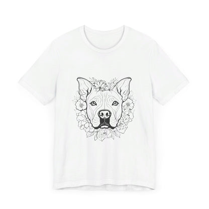 Dog Head Flowers Tee