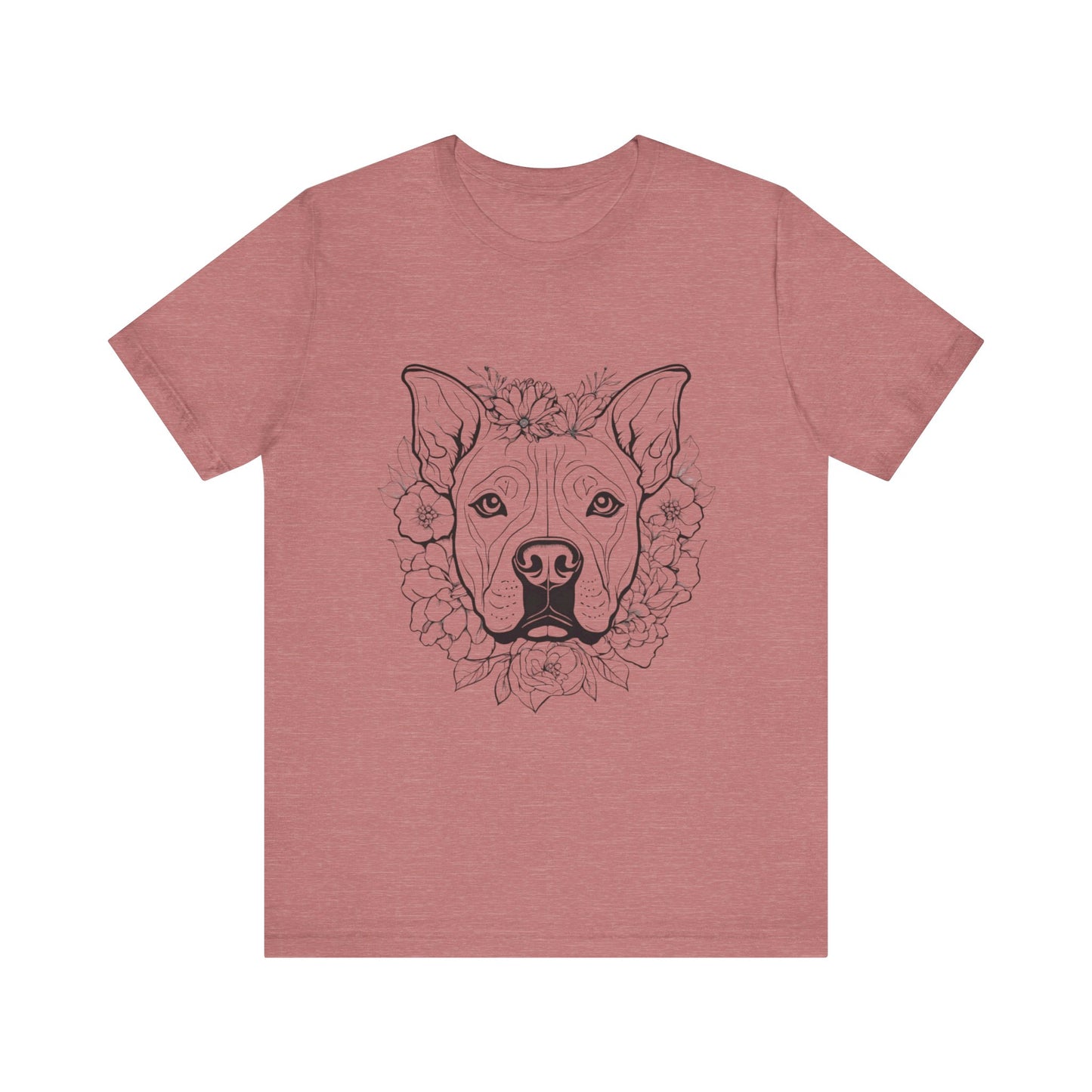 Dog Head Flowers Tee (2)