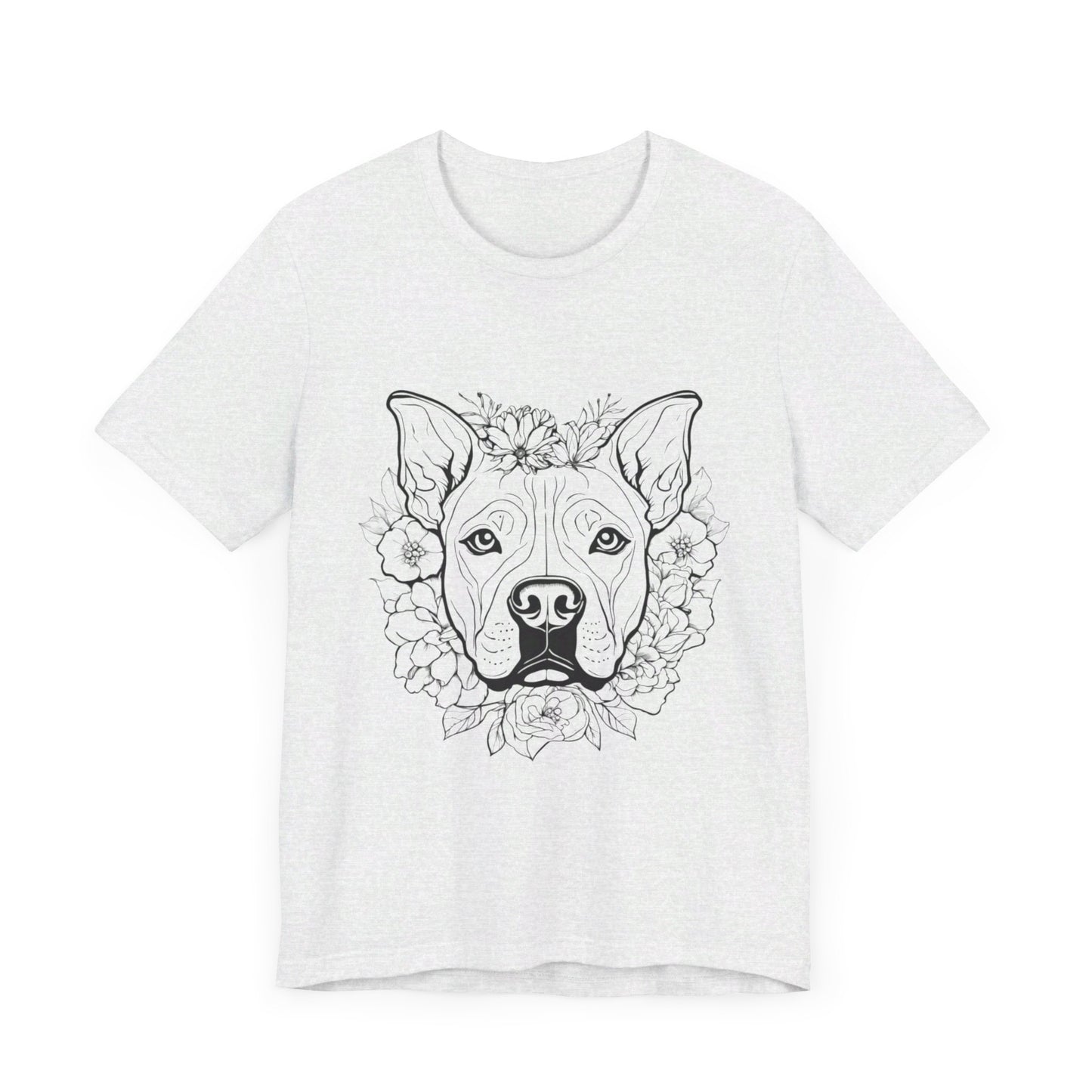 Dog Head Flowers Tee (2)