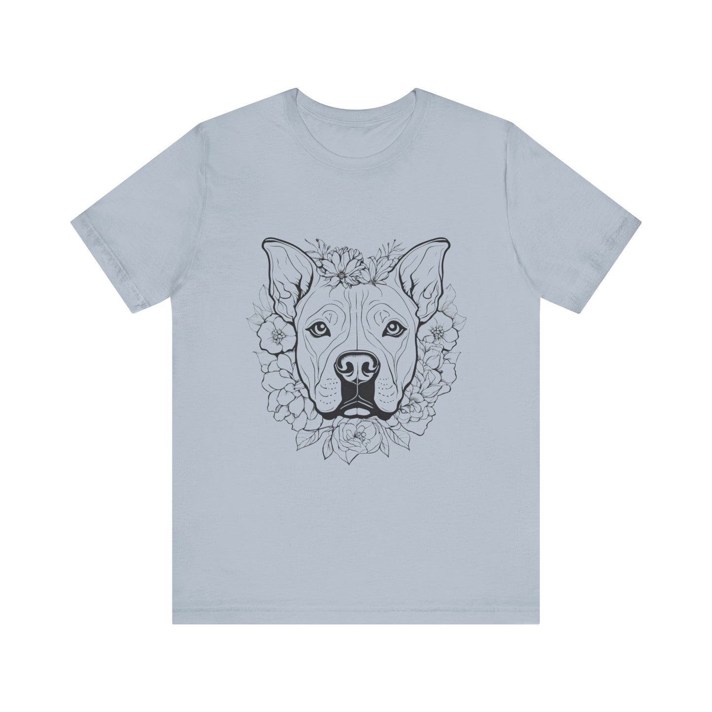 Dog Head Flowers Tee (2)