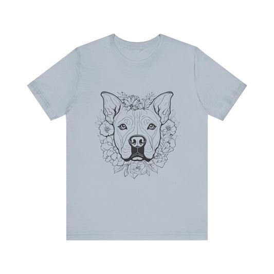 Dog Head Flowers Tee (2)