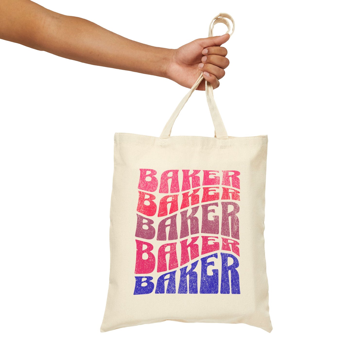 Ombré Baker (Pink) Canvas Tote Bag