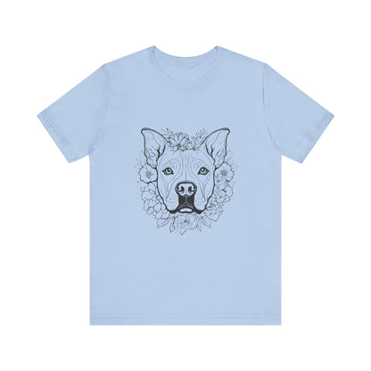 Dog Head Flowers Tee