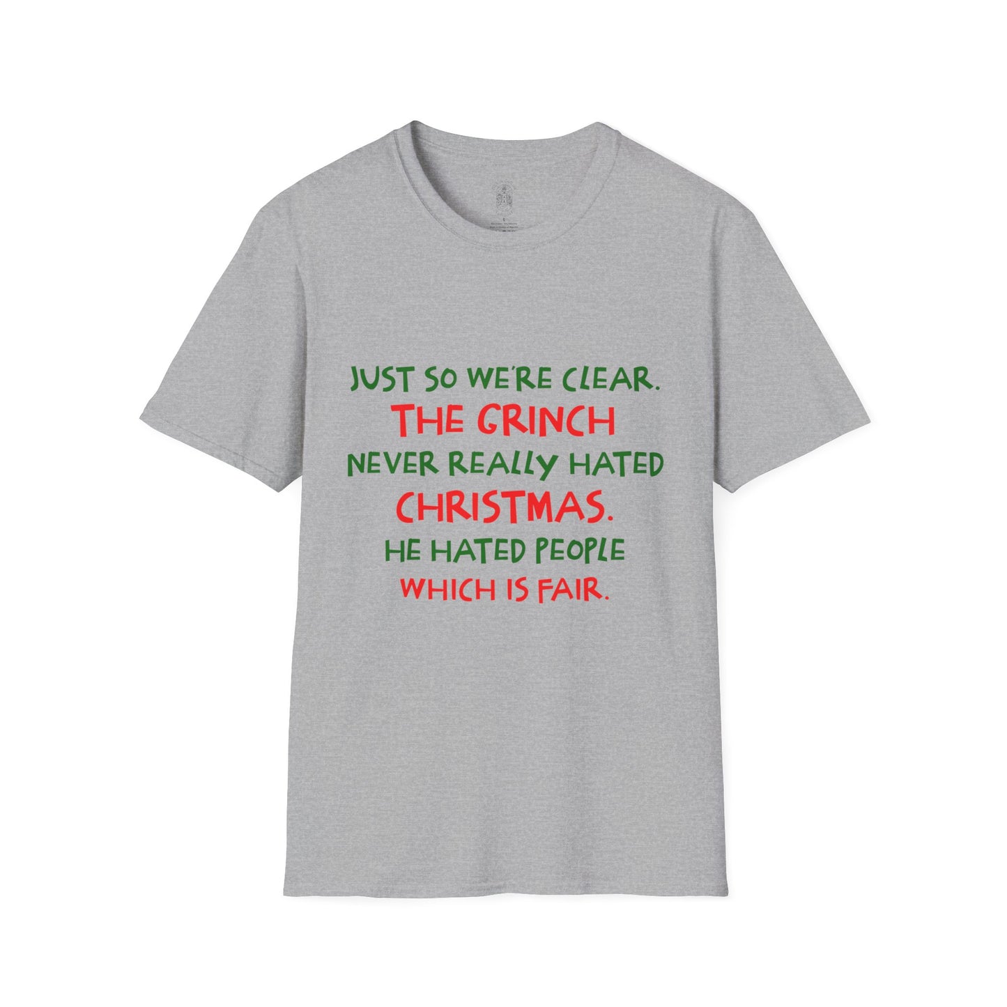 Grinch Hated People Funny Softstyle T-Shirt