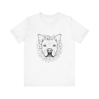 Dog Head Flowers Tee