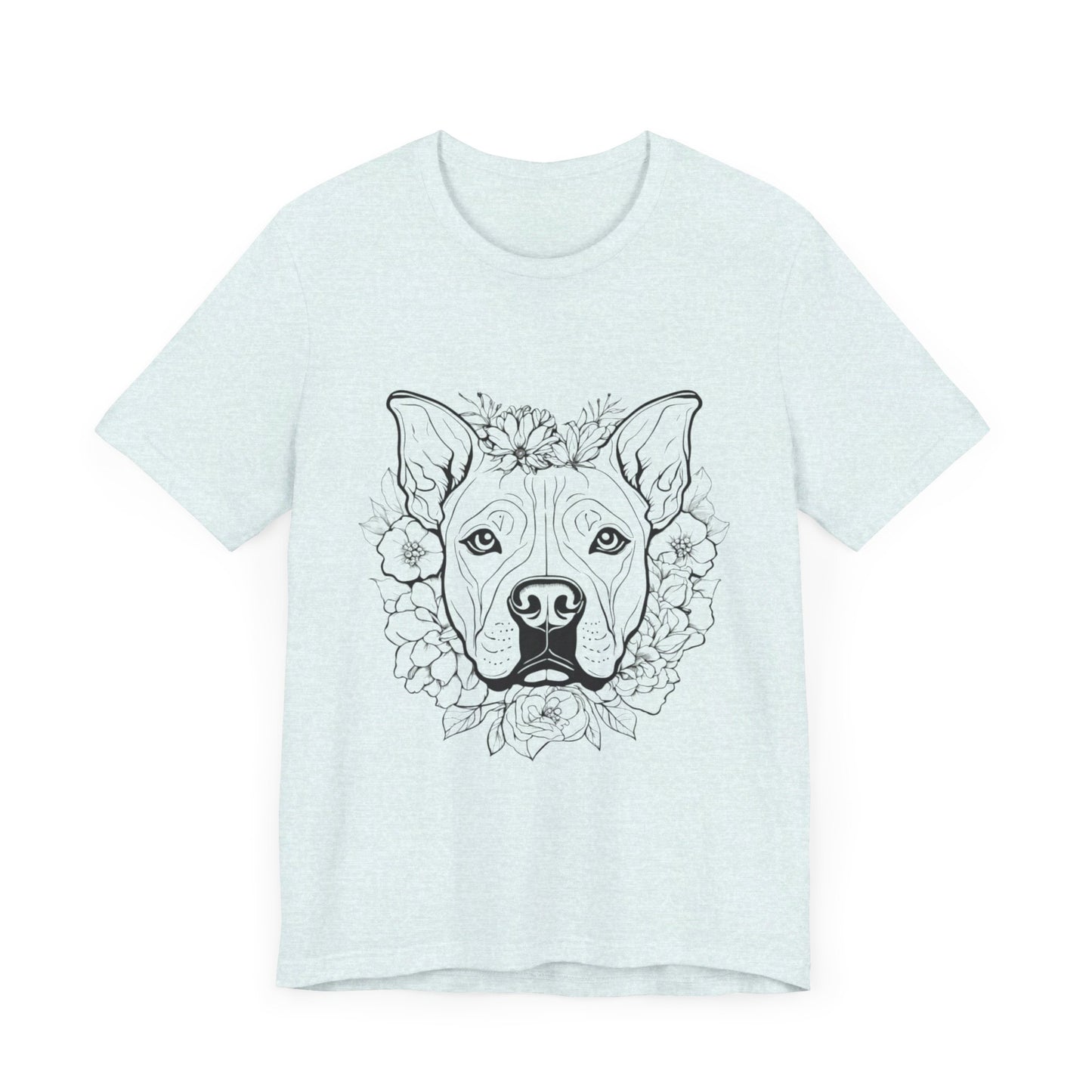 Dog Head Flowers Tee (2)