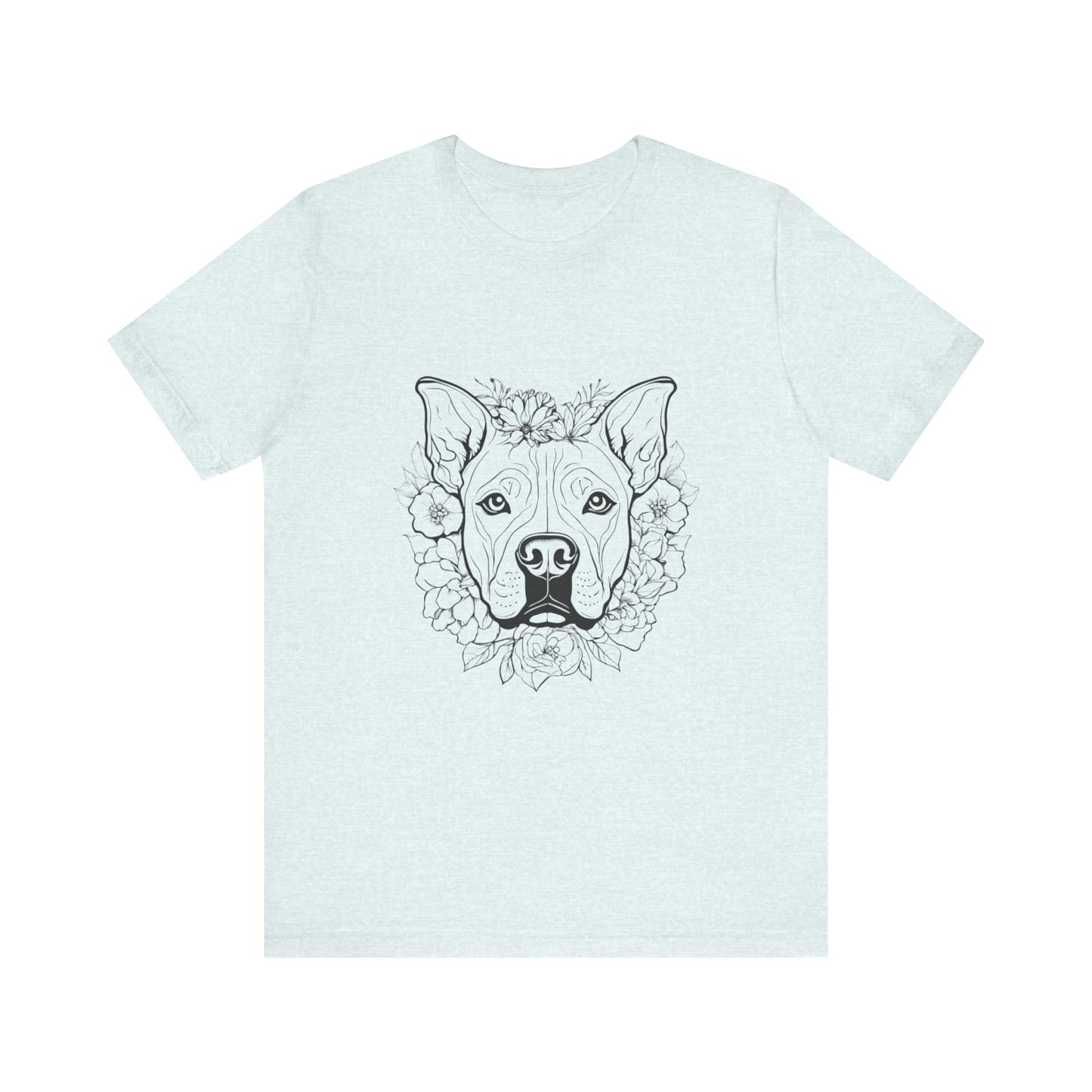 Dog Head Flowers Tee