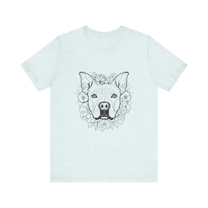 Dog Head Flowers Tee