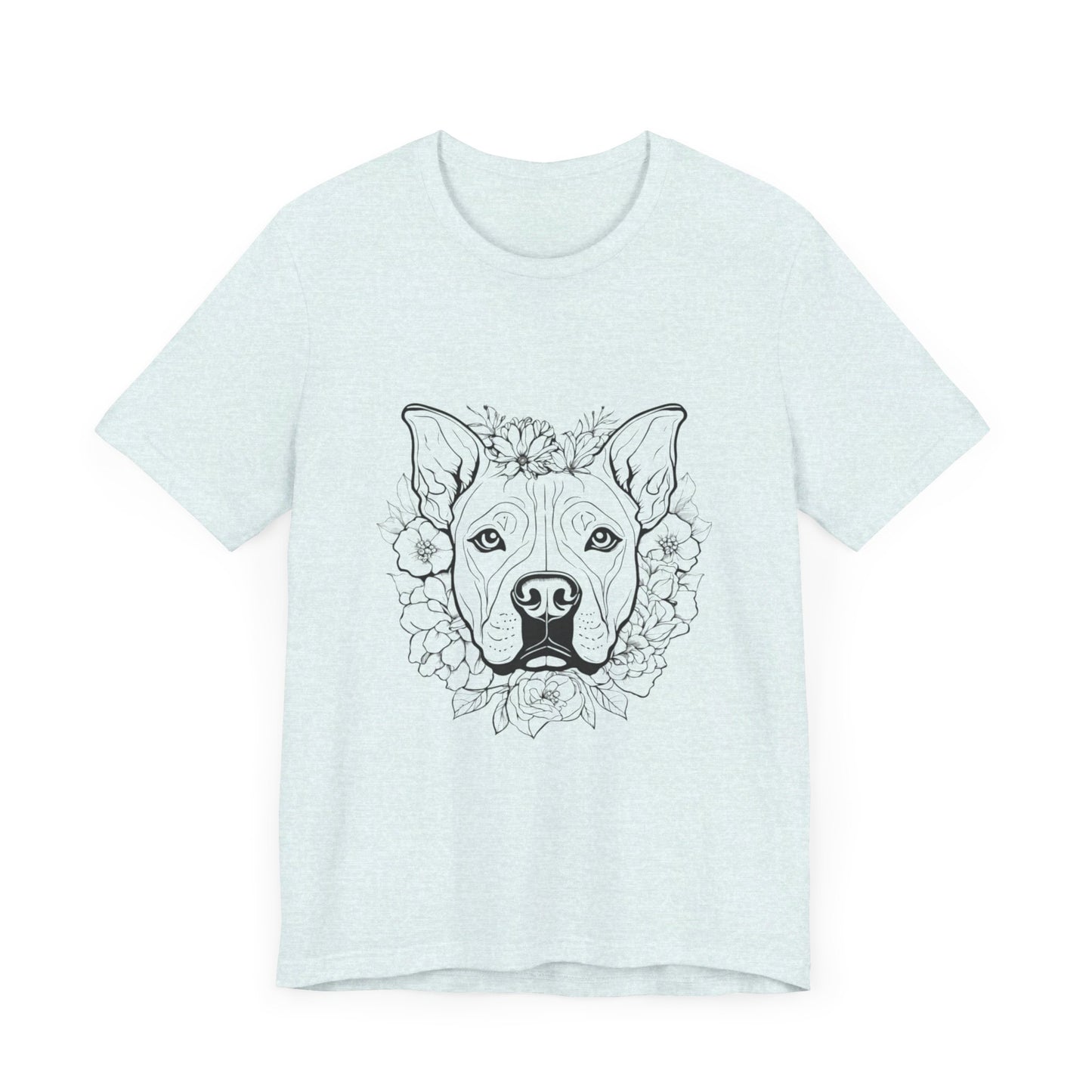 Dog Head Flowers Tee