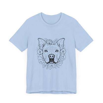 Dog Head Flowers Tee