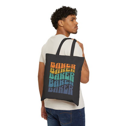 Ombré Baker (Rainbow) Canvas Tote Bag