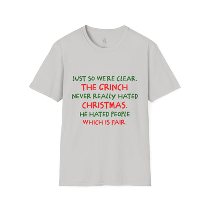 Grinch Hated People Funny Softstyle T-Shirt