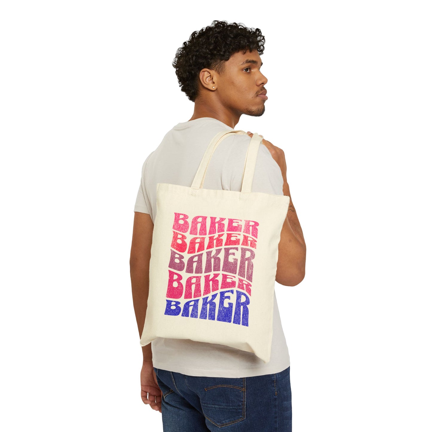 Ombré Baker (Pink) Canvas Tote Bag