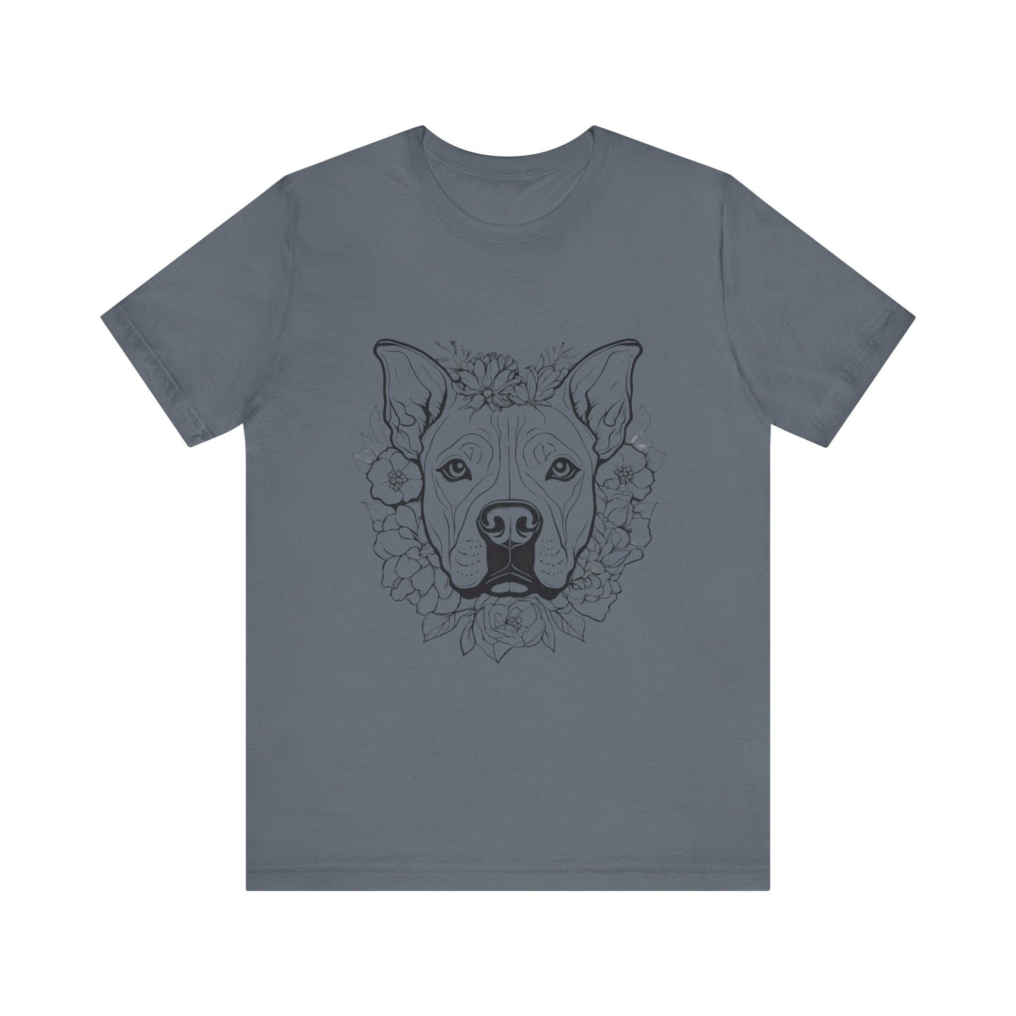 Dog Head Flowers Tee (2)