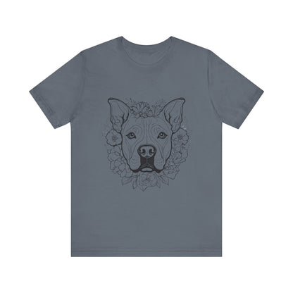 Dog Head Flowers Tee (2)