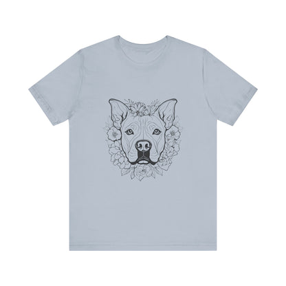 Dog Head Flowers Tee