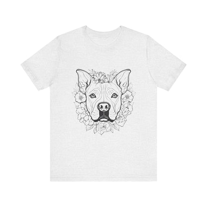 Dog Head Flowers Tee (2)