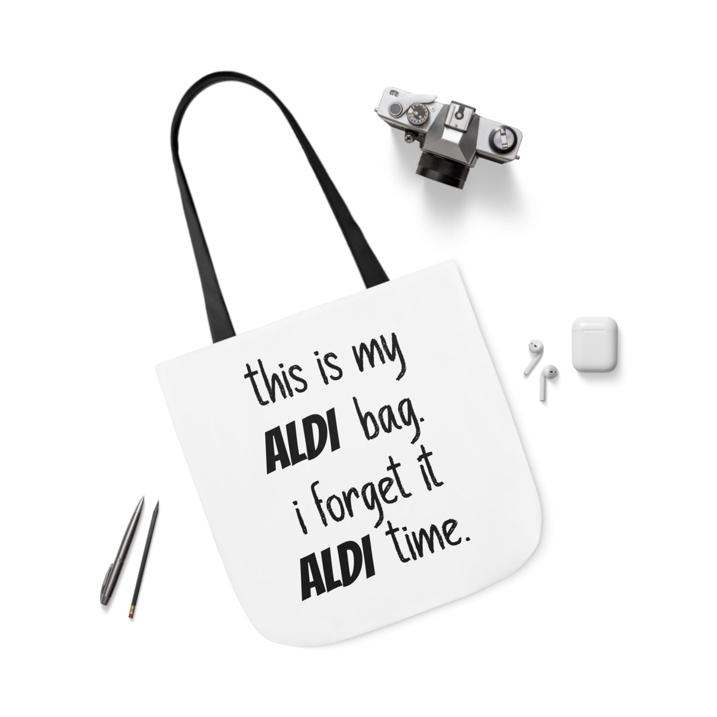 Aldi Canvas Tote Bag, 5-Color Straps