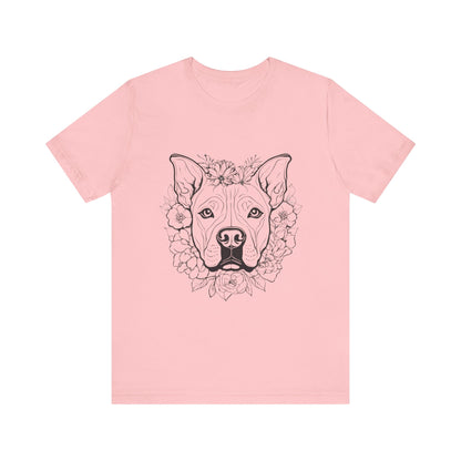 Dog Head Flowers Tee (2)