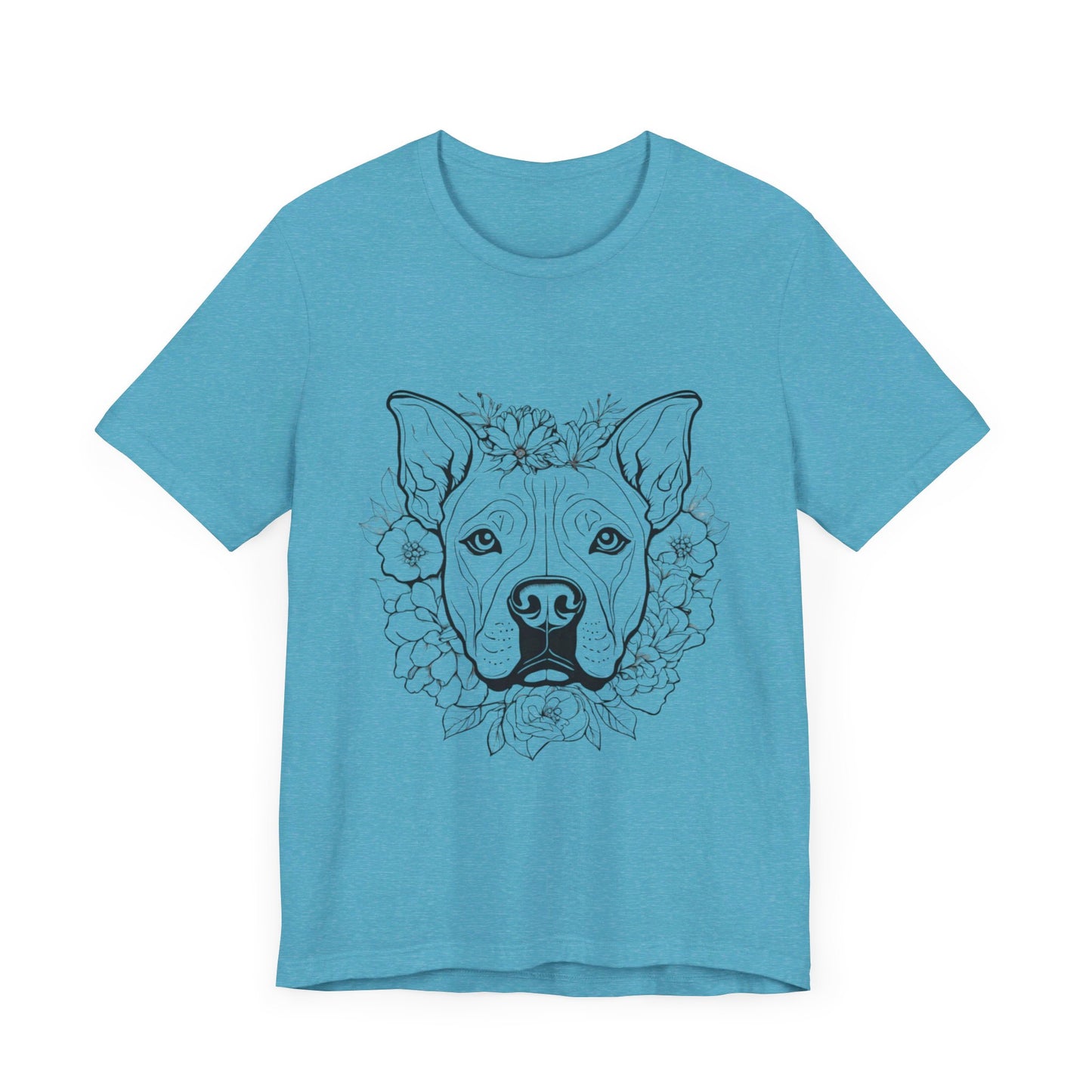 Dog Head Flowers Tee (2)