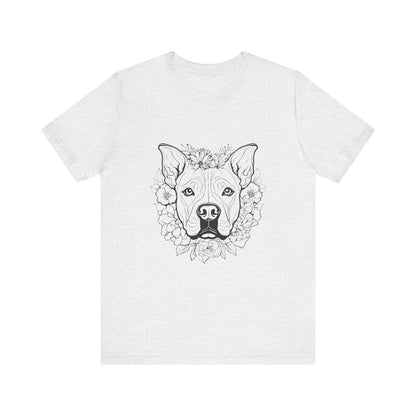 Dog Head Flowers Tee