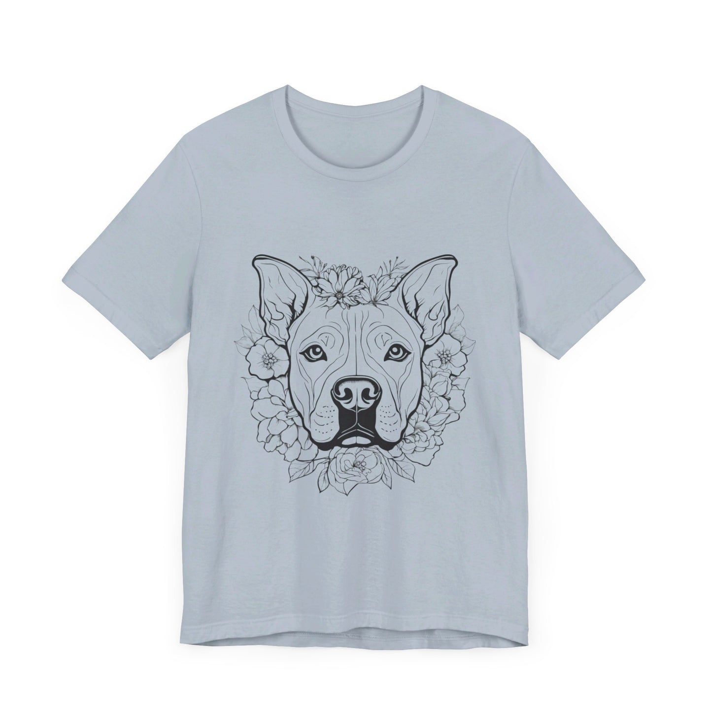 Dog Head Flowers Tee (2)