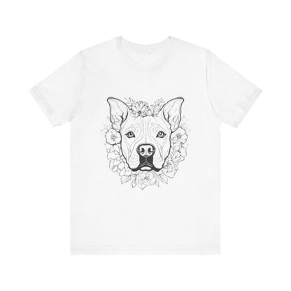 Dog Head Flowers Tee (2)