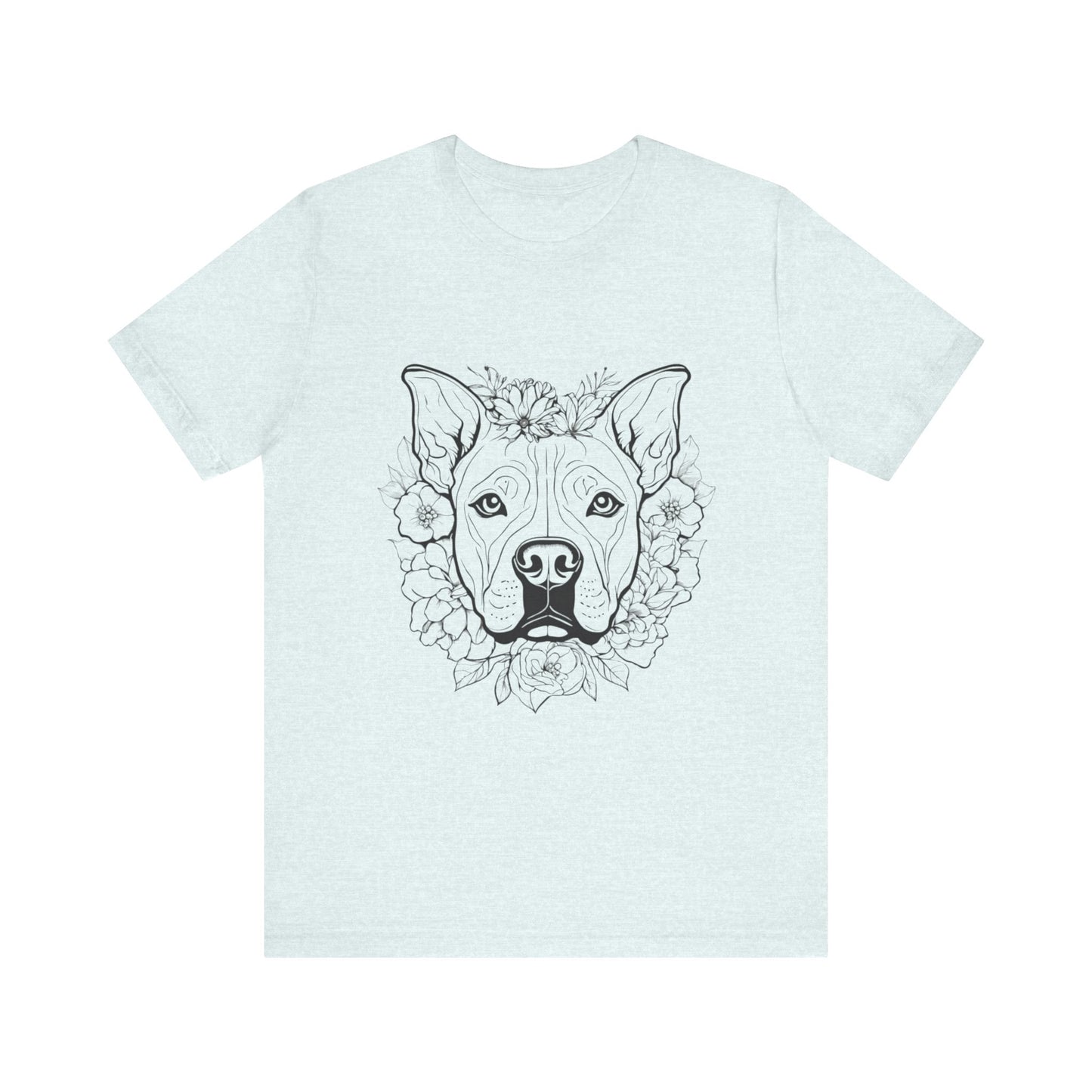 Dog Head Flowers Tee (2)