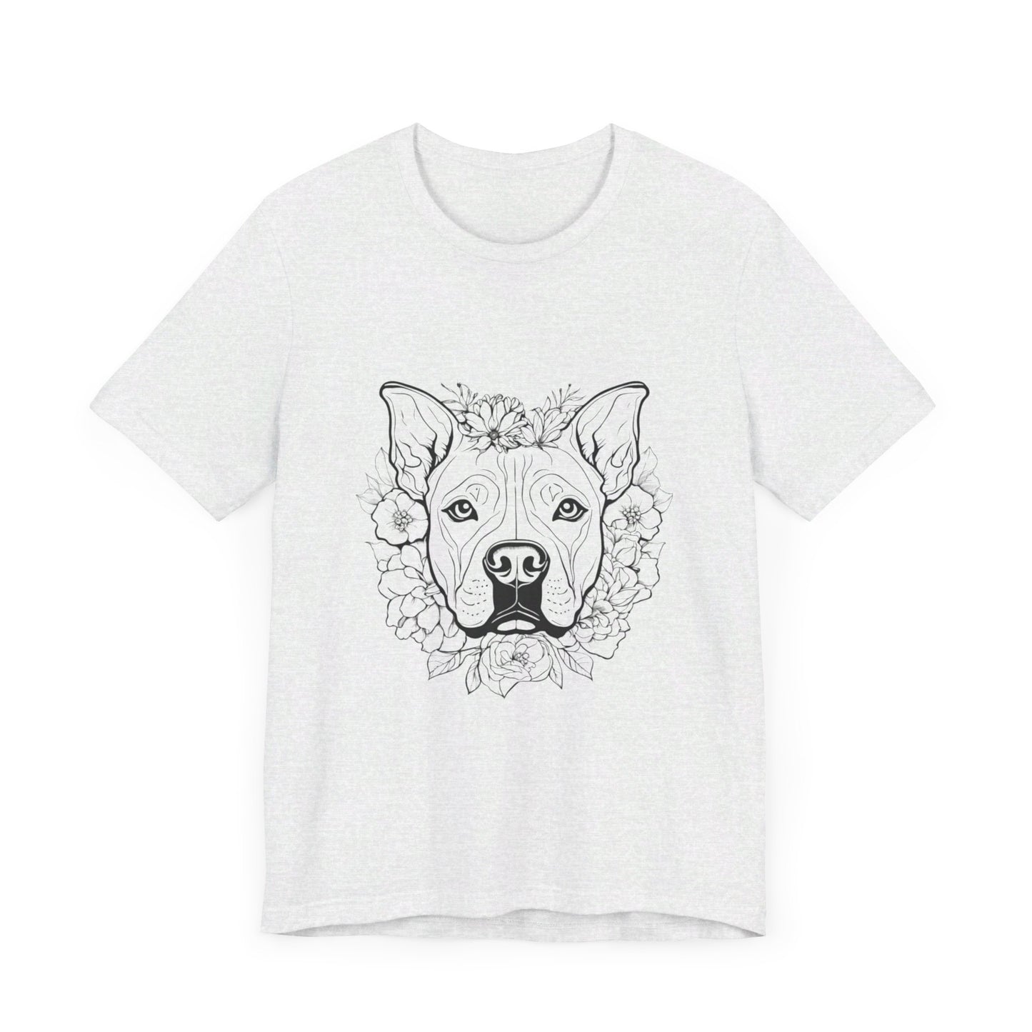 Dog Head Flowers Tee