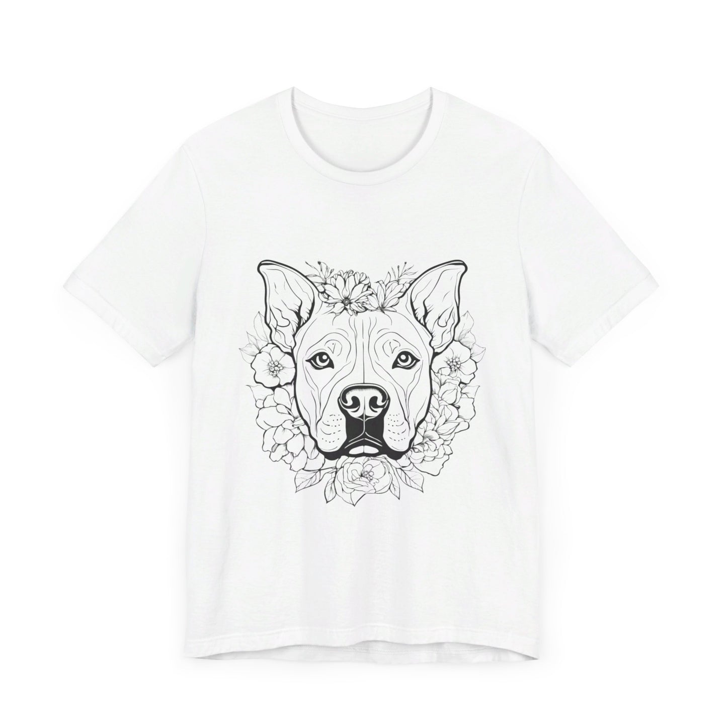 Dog Head Flowers Tee (2)