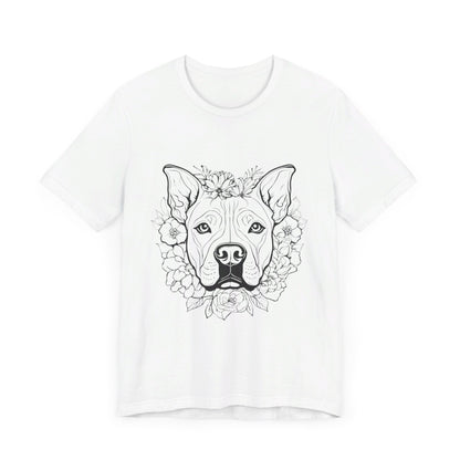 Dog Head Flowers Tee (2)