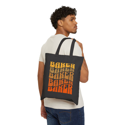 Ombré Baker (Orange) Canvas Tote Bag