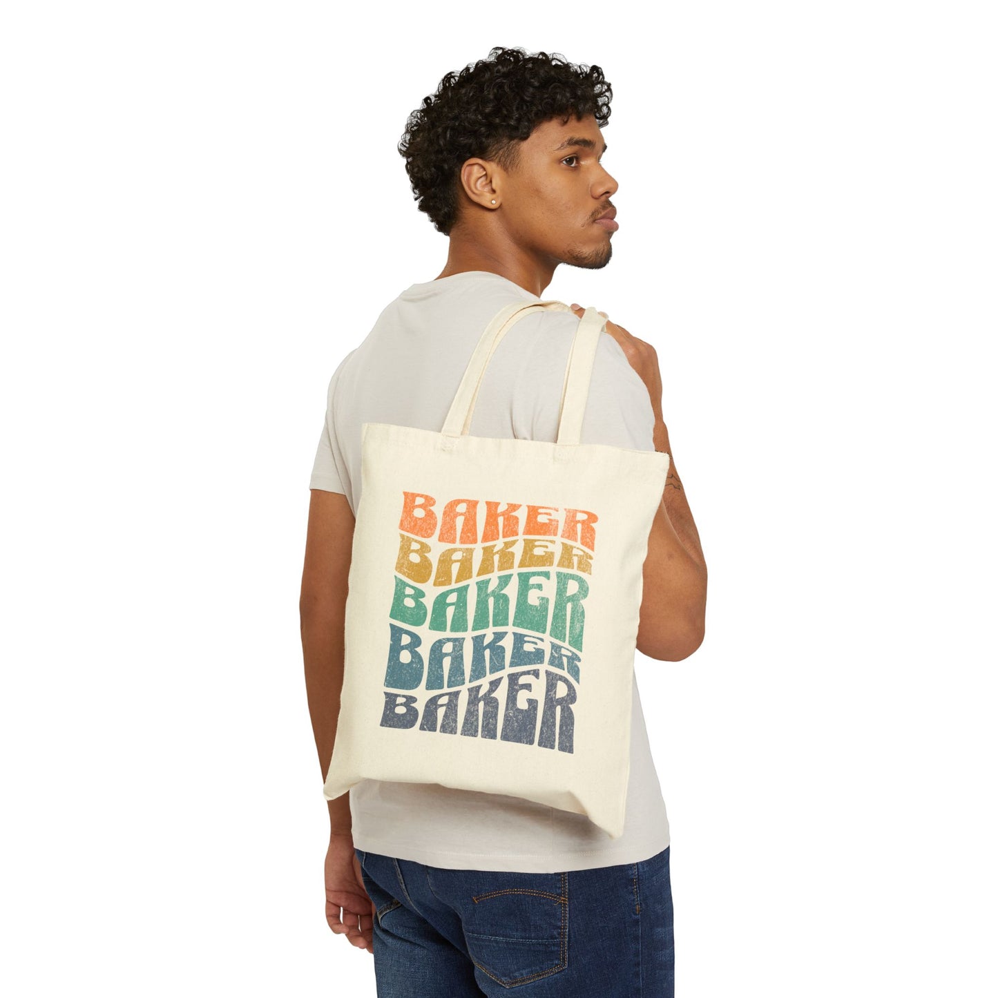 Ombré Baker (Rainbow) Canvas Tote Bag