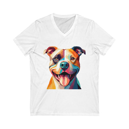 Dog color V-Neck Tee