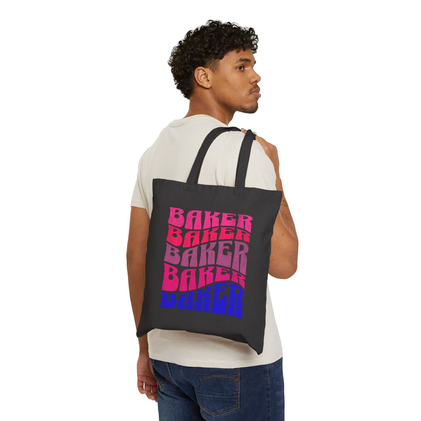 Ombré Baker (Pink) Canvas Tote Bag