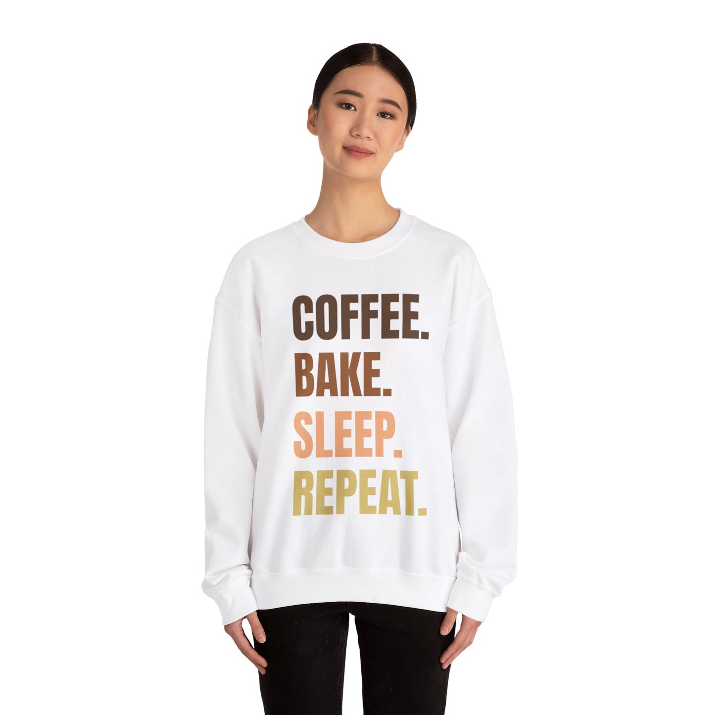 Coffee Bake Sleep Repeat Crewneck Sweatshirt